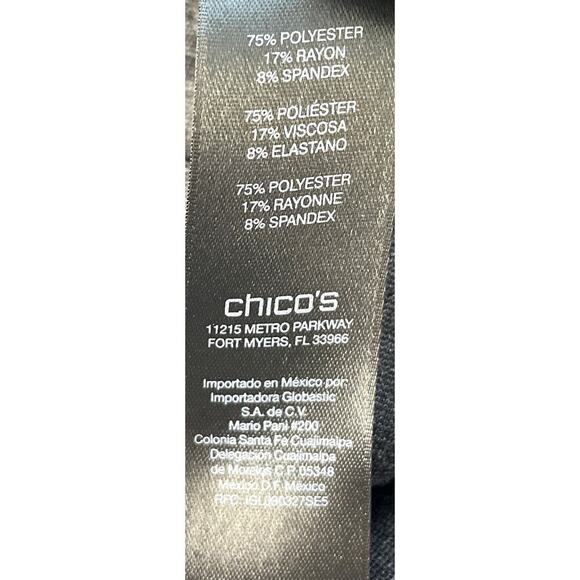 So Slimming By Chico's Womens 3 XL/16 Gray Elastic Waist Office Wear Pants FLAW - Picture 8 of 11